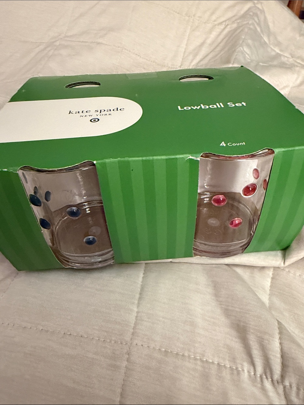 Kate Spade New York Polka Dot Lowball Set of 4.